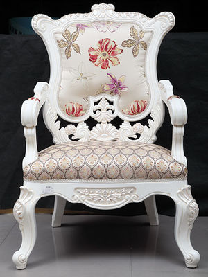 Polsterte antike hohe Rückseite ISO9001 Stühle Champagne Velvet Snuggle Chair