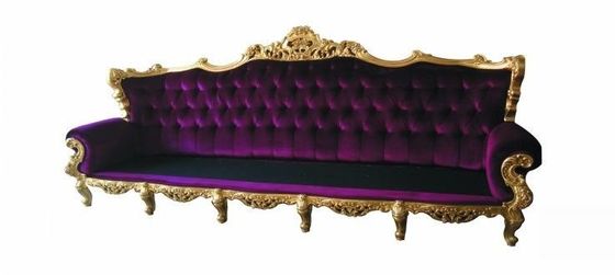Silver FRP Frame Wooden Luxury Sofa OEM ODM Classical Bar Club Salon Couch