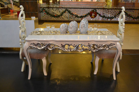 American style luxury long dining table set with factory price