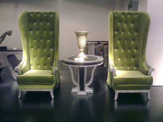 High Back King And Queen Throne Chairs Velvet Solid Wood 880x900x1890mm