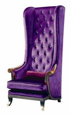 High Back King And Queen Throne Chairs Velvet Solid Wood 880x900x1890mm