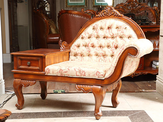 Comfortable Fancy Chaise Lounge Italian Hand Carved Solid Wood Lounge Chairs