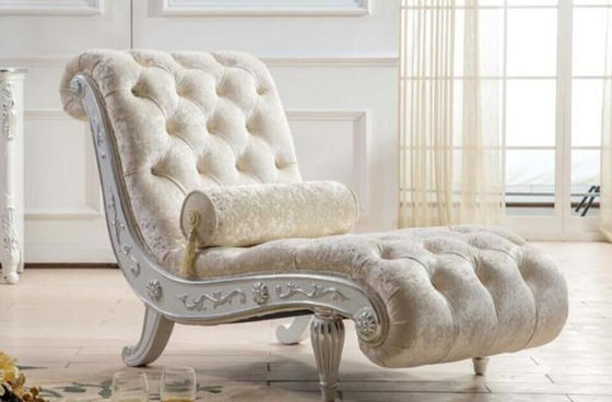 Weiße französische Luxus-Chaise Lounge