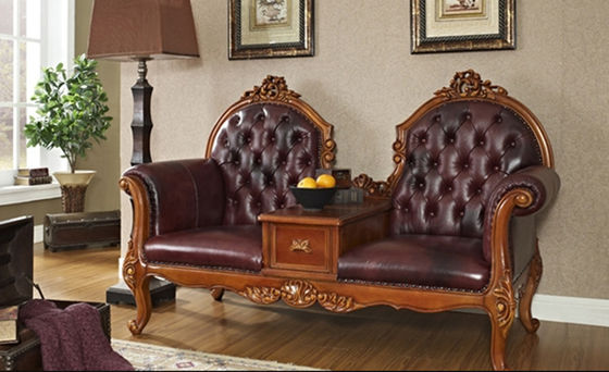 X-Y- B024 silberne blaue französische Antike Luxus-Chaise Lounge Wood Carved