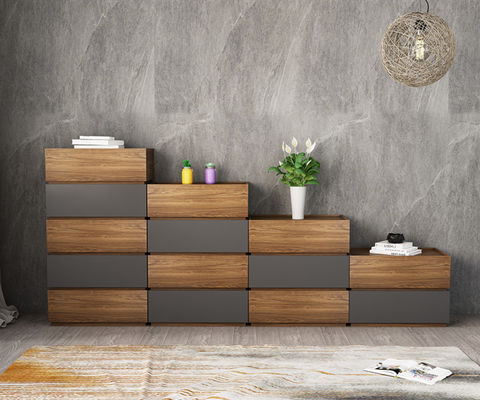 Grey Wood Storage Cabinets Chest Of Drawer Living Room Melamine Wood Furniture
