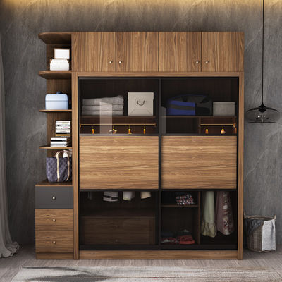 Schiebetür-hölzerne Kleidungs-Garderobe