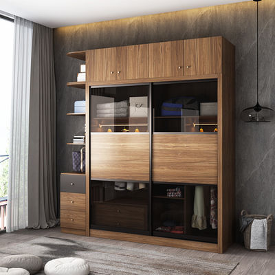 Schiebetür-hölzerne Kleidungs-Garderobe