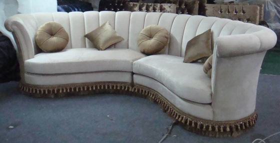 Klassische Wohnzimmer-Möbel hölzerner Luxus-Sofa Ombination L-förmiger Sofa Recliner