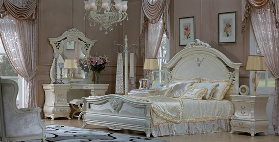 Villa Luxury European Bedroom Furniture 1800*2000mm Adult Simple American Double Bed