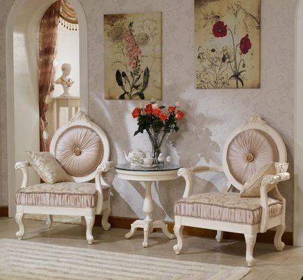 ODM-Chenille-Leinen-Champagne Modern Living Room Chair-Freizeit-Samt-Lehnsessel