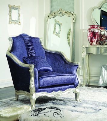 3-teilige Luxuswohnzimmer-Möbel moderne blaue 3 2 CAD 3D 1 Sitzer-Samt Sofa Sets