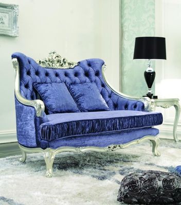 3-teilige Luxuswohnzimmer-Möbel moderne blaue 3 2 CAD 3D 1 Sitzer-Samt Sofa Sets