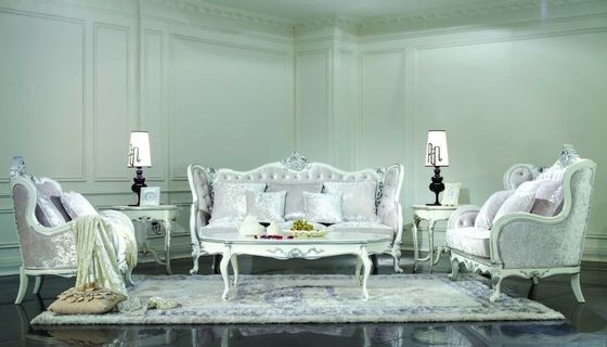 3-Sitze- Samt Chesterfield Sofa Set