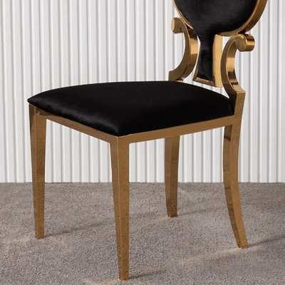 Luxury Fully Assembled Black Sweetheart Chairs For Wedding